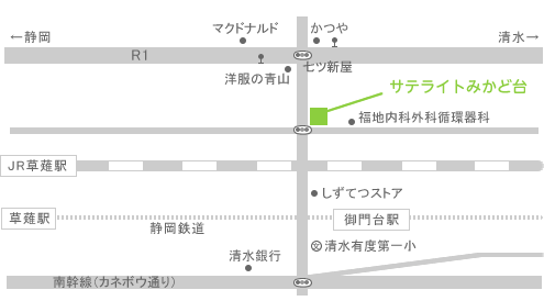 サテライトみかど台地図